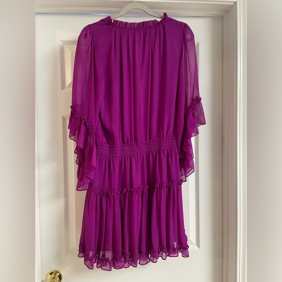 Gianni Bini Purple Chiffon Mini Dress - Picture 2 of 4
